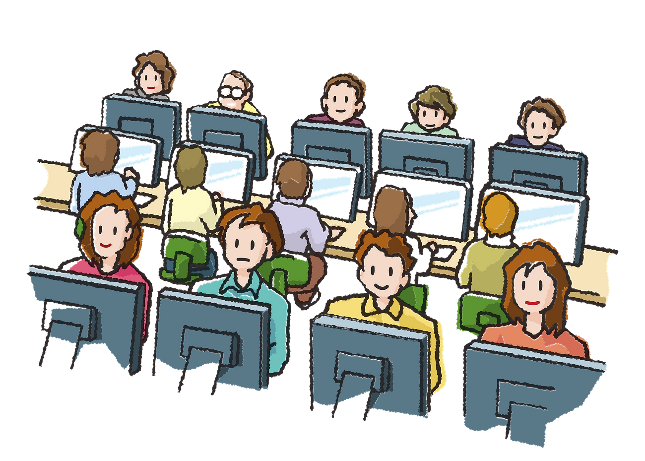 Office workers png sticker, job