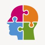 Puzzle mind clipart, autism illustration